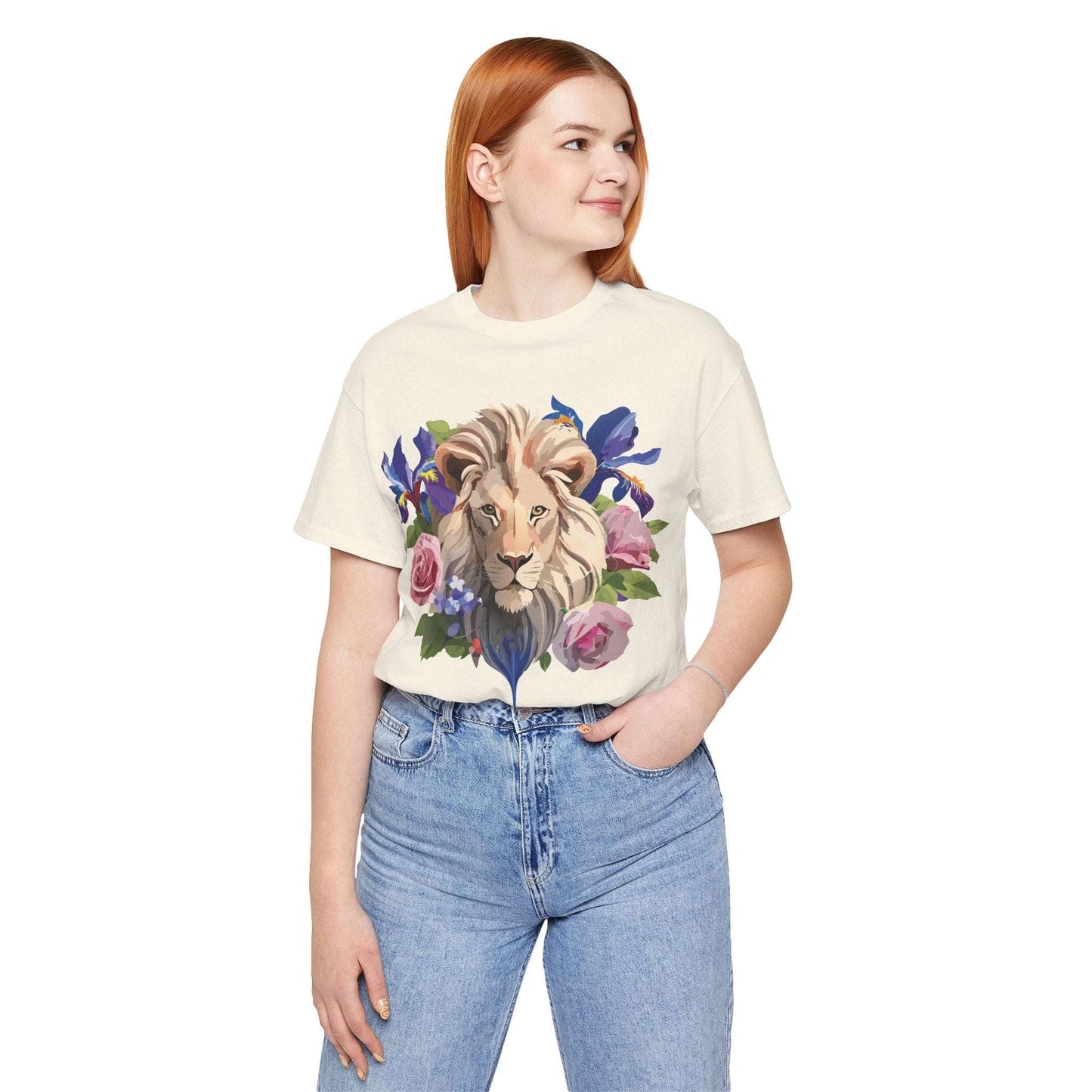 Adelpha Lion Graphic T Shirt Unisex Short Sleeve Art Design Tee Vintage Inspired