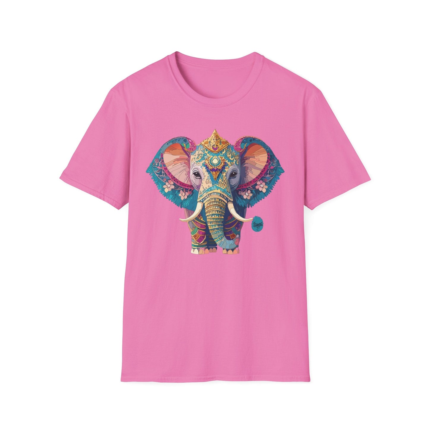 Elephant Shirt Unisex Animal Tee Softstyle 100 Percent Ring Spun Cotton Gildan 64000