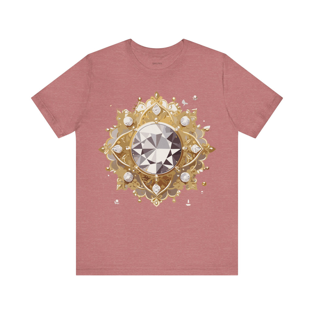Jewelry Graphic Unisex Cotton Bella+Canvas Tee with Gemstones Art Design m41