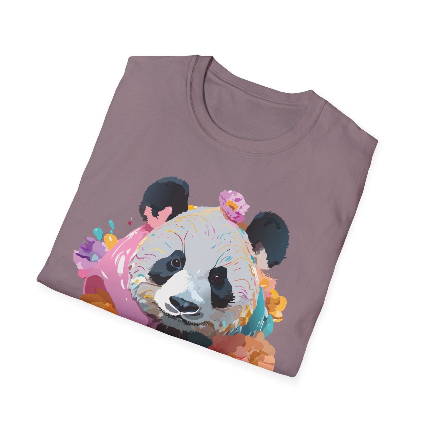 Gildan Softstyle Panda Shirt Unisex T Shirt With Panda Animal Design 100 Percent Cotton Tee
