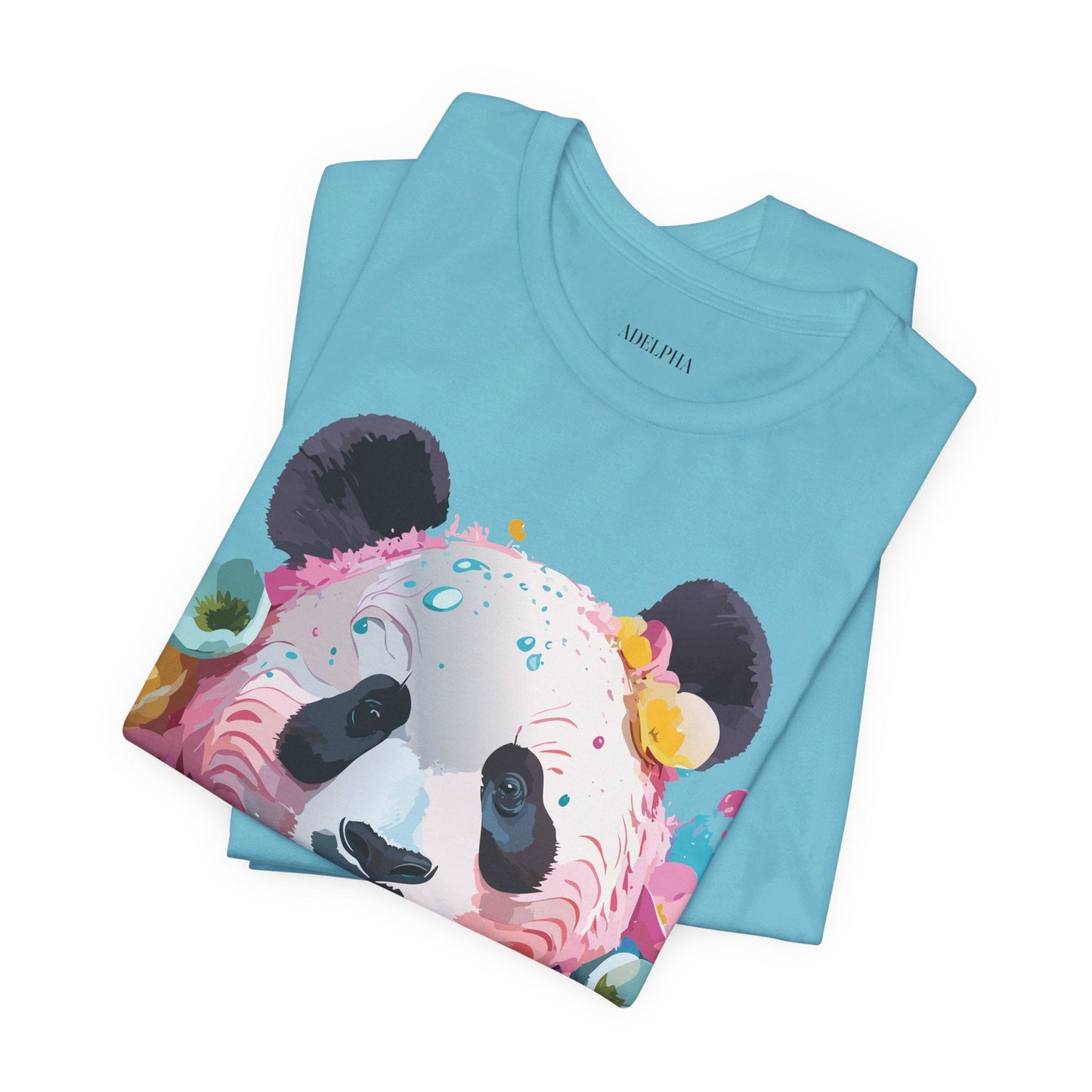 Panda Graphic Unisex 100 Cotton Vintage Art with Animal T-Shirt 6