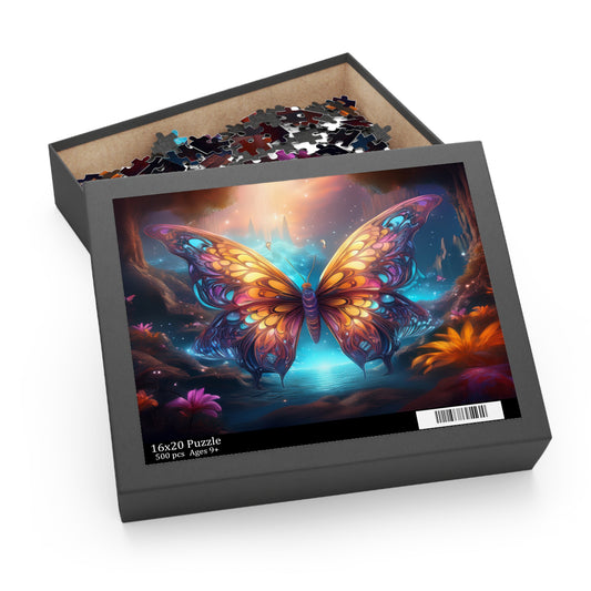 Butterfly Puzzle 500-Chipboard Pieces in Box | Kids Puzzles Size: 16" x 20",  Ages 9+ and Family pn3