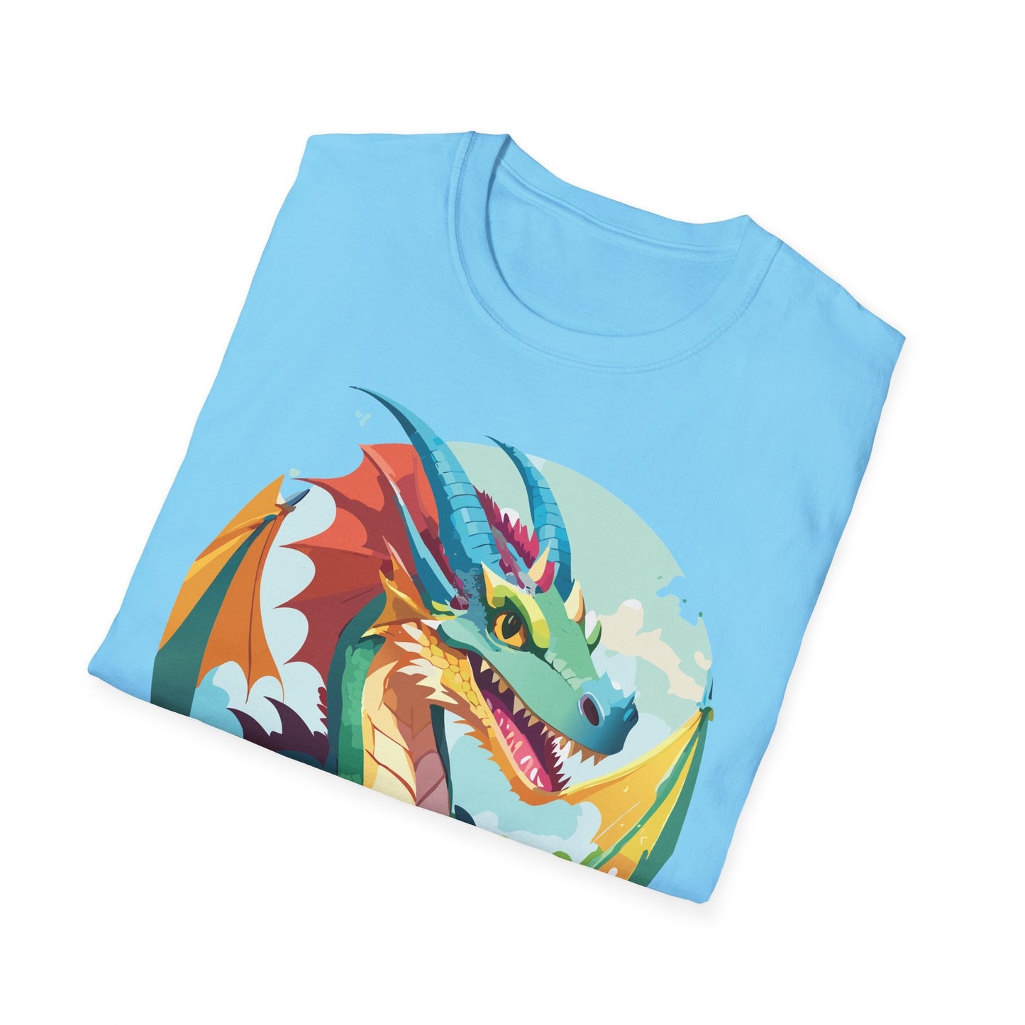 Unisex Dragon Graphic Tee By Gildan Softstyle 64000 Short Sleeve Cotton Tee Art Design