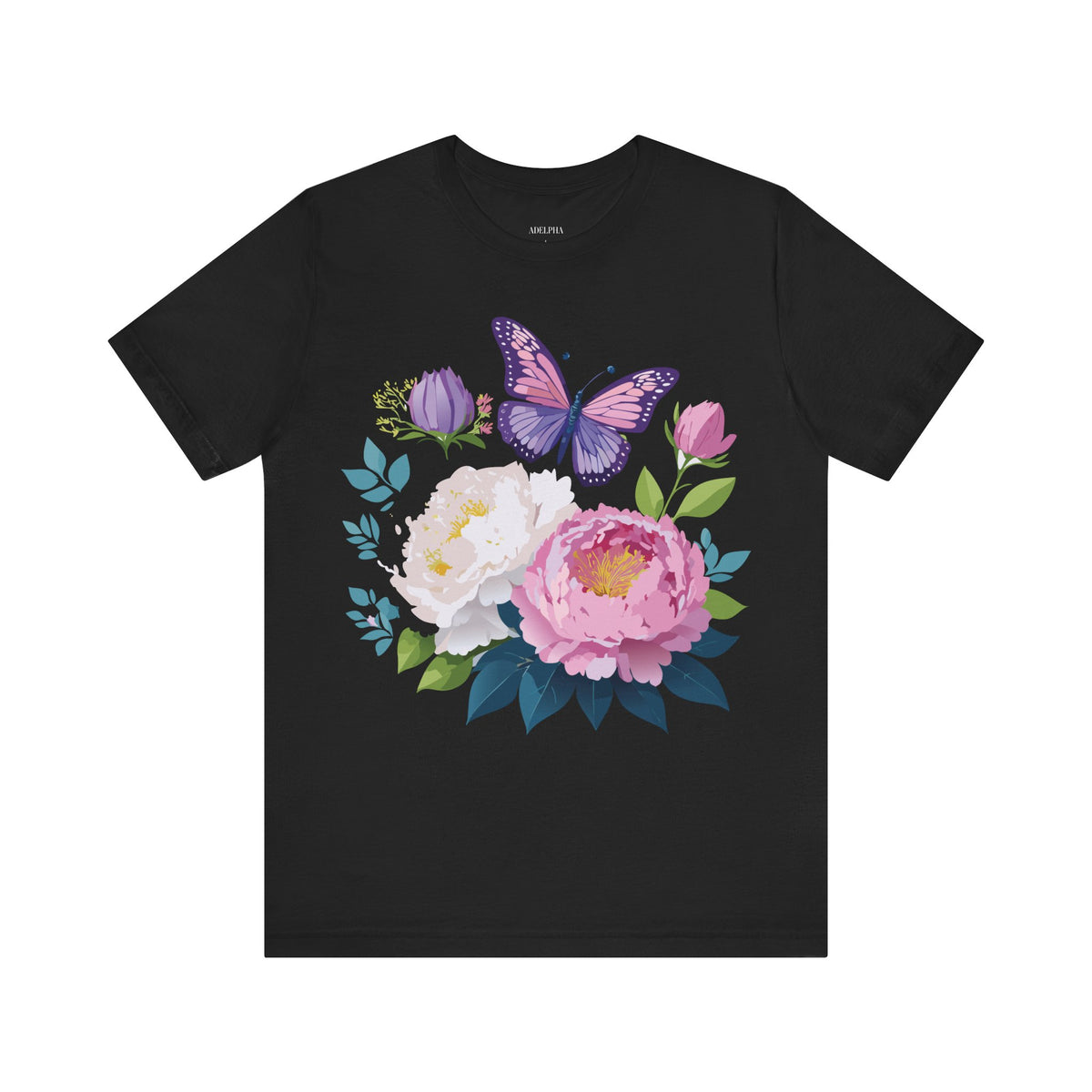 Floral Graphic Tee Shirt - Bella+Canvas Unisex 100 Cotton 35