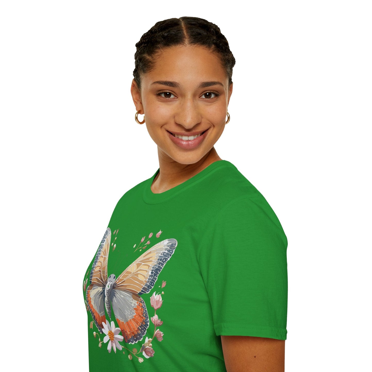 Unisex Butterfly T Shirt Softstyle Gildan 64000 Comfortable Durable Tee For Everyday Wear