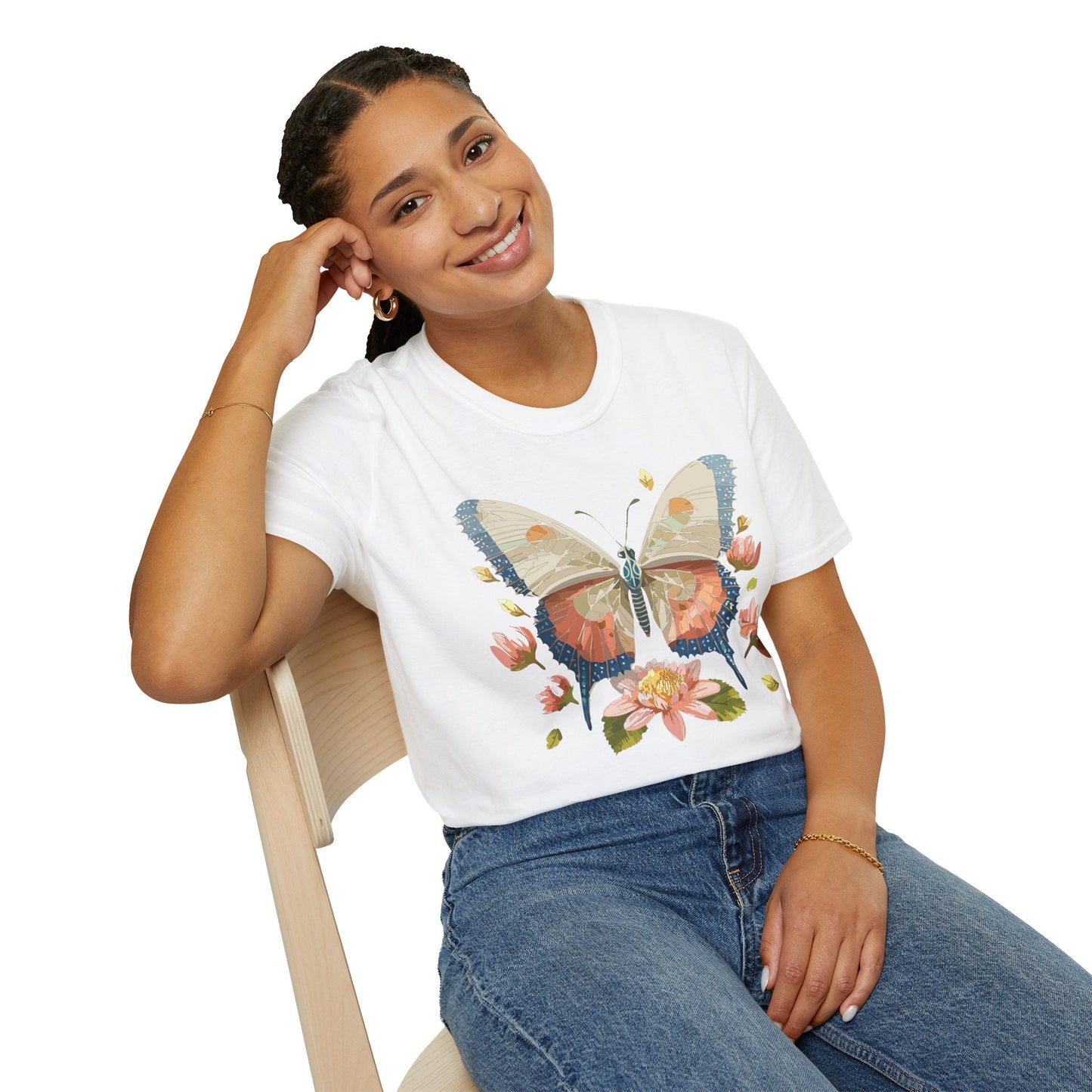 Butterfly Shirt Unisex Softstyle T Shirt Gildan 64000 100 Cotton Monarch Butterfly Gift