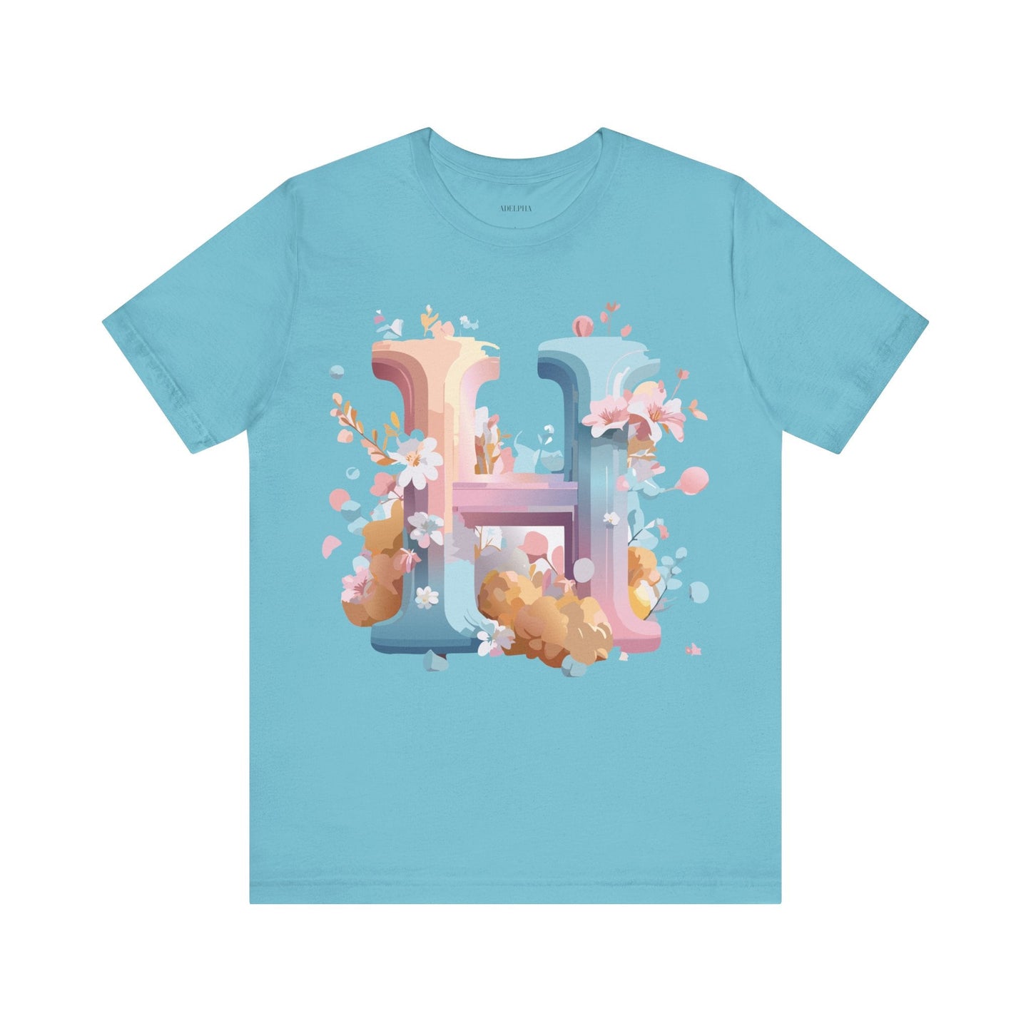 Letter H Graphic T Shirt Unisex Jersey Short Sleeve Tee By Adelpha Vintage Artwork