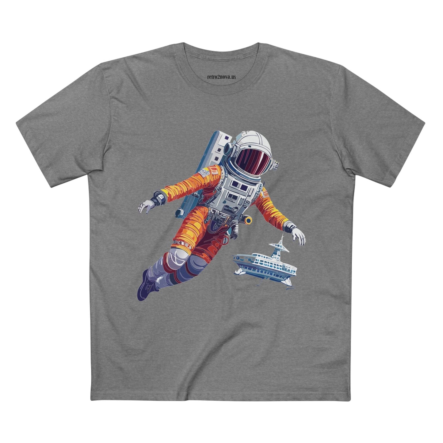 Cosmos Astronaut Shirt CS21 Unisex Premium Cotton Tee with Original Art Design Retro2Nova