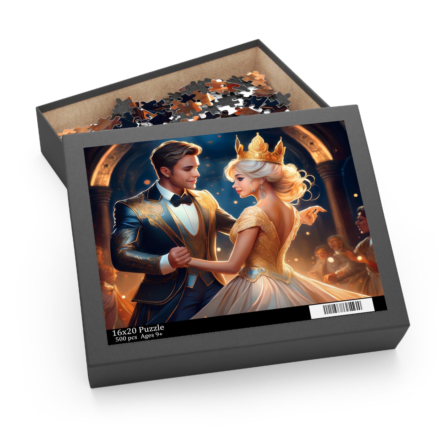 Prince and Princess Puzzle 500-Chipboard Pieces in Box | Kids Puzzles Size: 16" x 20",  Ages 9+ and Family pn37