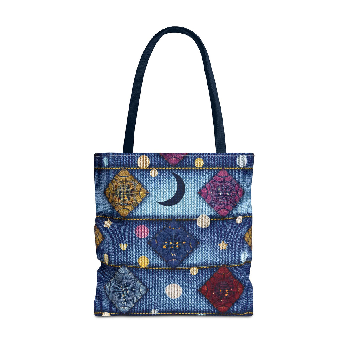 Denim Fabric Imitation Print Unisex Canvas Bag Poly Spun 3 Sizes Tote Bag 183