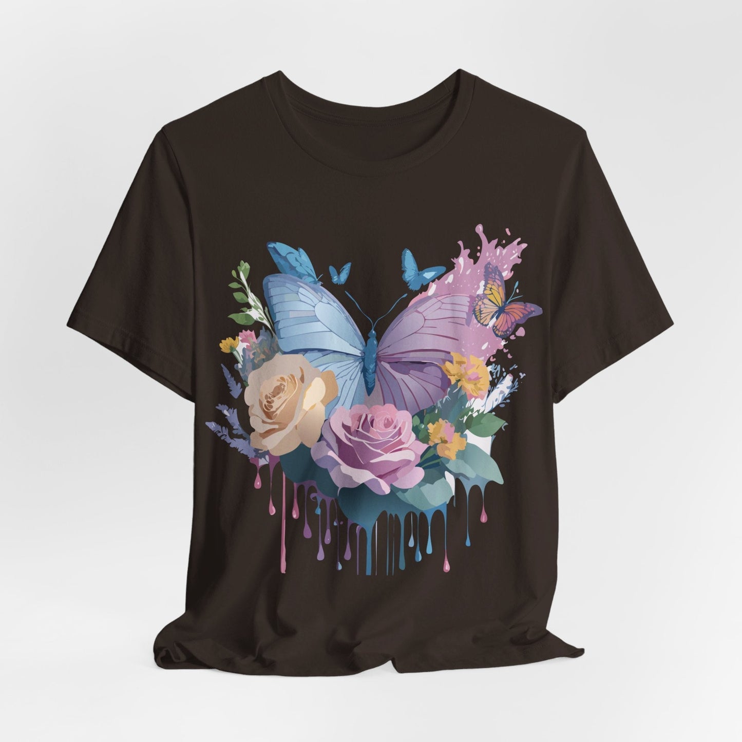 Butterfly Graphic Tee Unisex Vintage Art Design Adelpha Short Sleeve