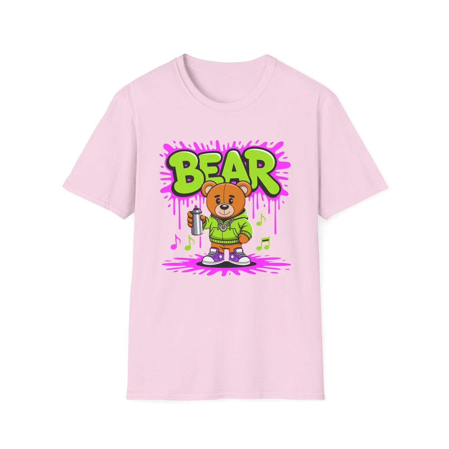 Unisex Cartoon T Shirt With Funny Animals Print Gildan Softstyle 64000 Tee Comfortable Everyday Wear