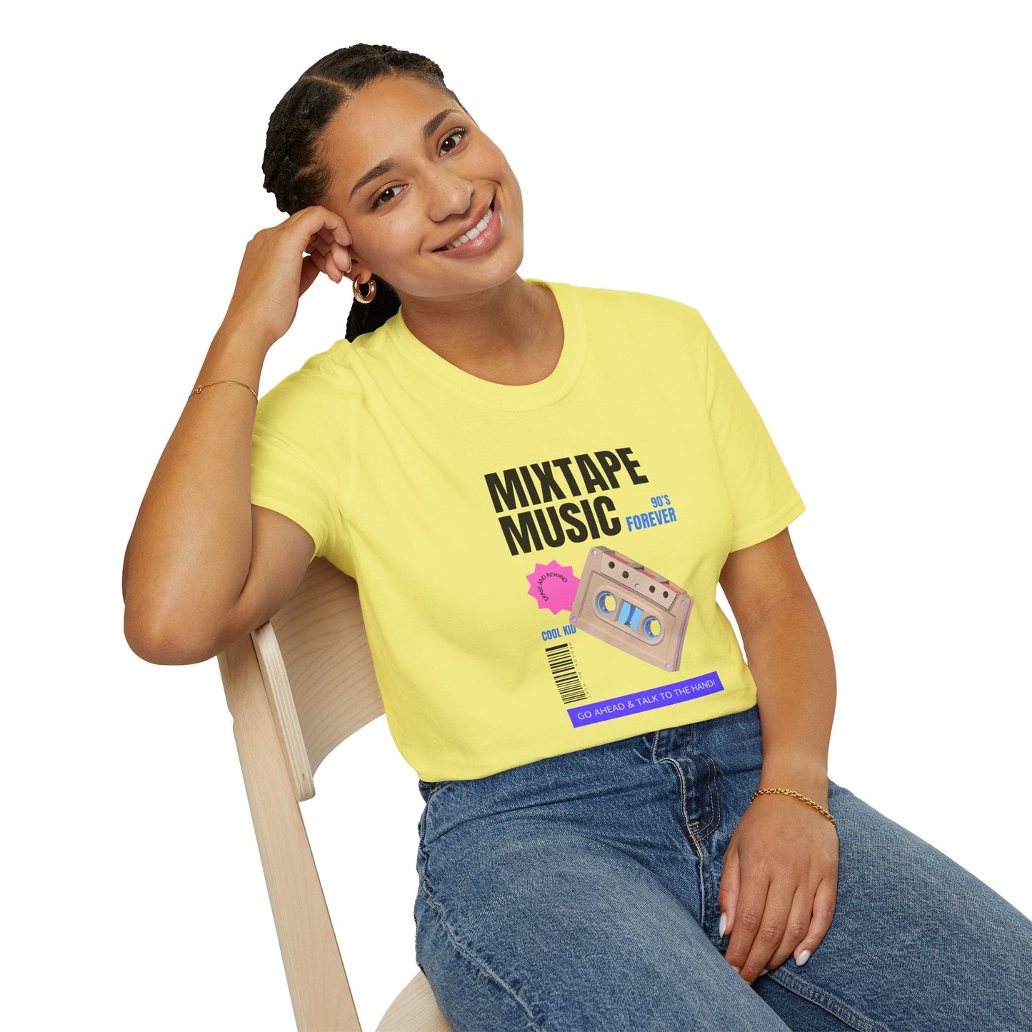 Mixtape Music Vintage Cassette T-Shirt Unisex Cotton Retro Audio Graphic Tee