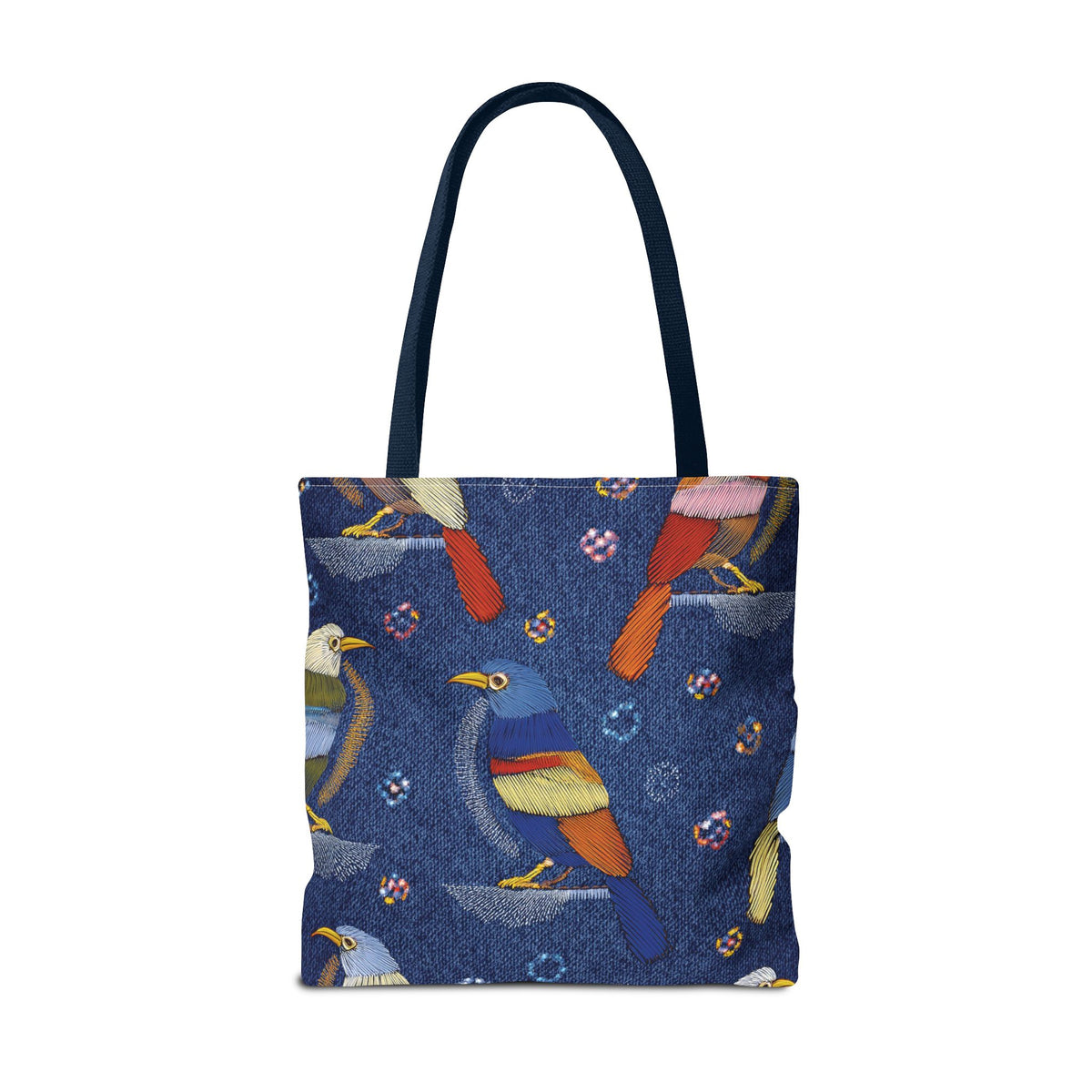 Denim Fabric Imitation Print Unisex Canvas Bag Poly Spun 3 Sizes Tote Bag 194-10