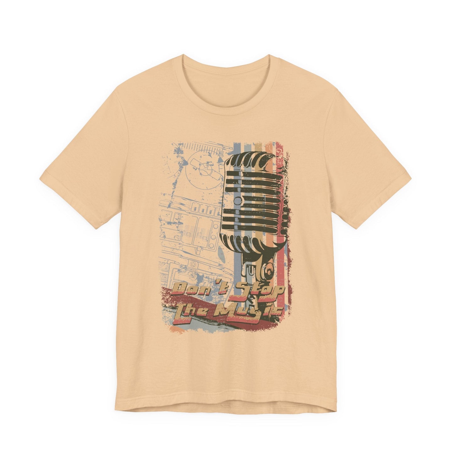 Retro Microphone Graphic Unisex Cotton T-Shirt r9