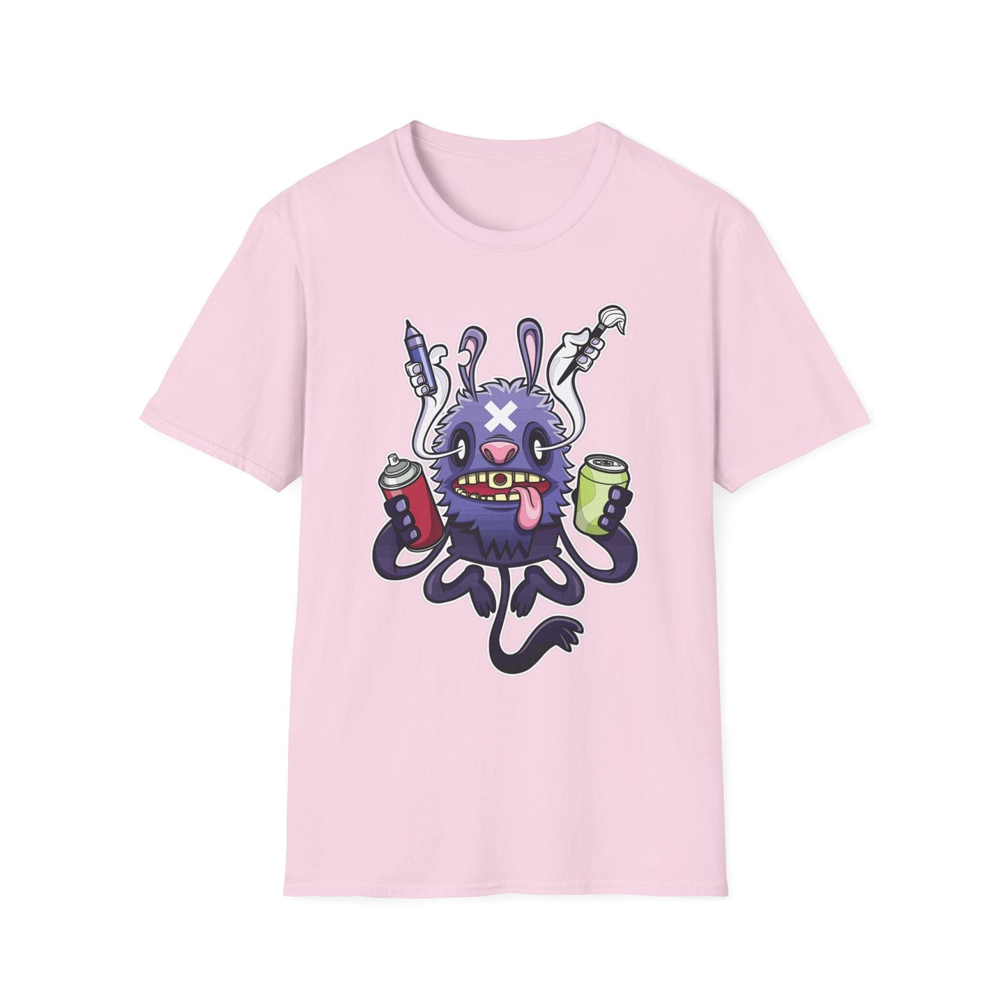 Cartoon T Shirt Animation T Shirt Funny Tee Shirt Unisex Softstyle Gildan 64000 Art Design