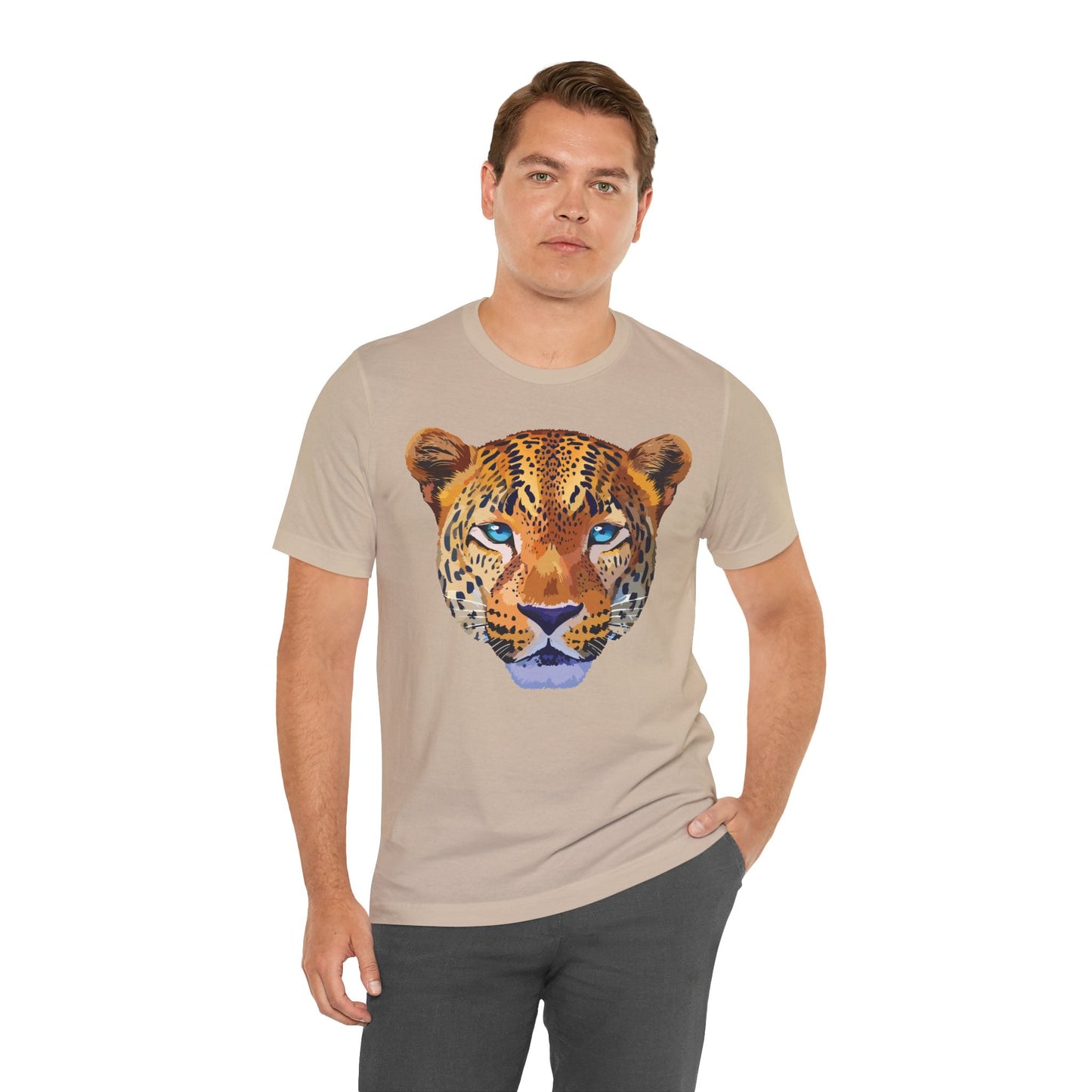 Unisex Animal Print Tee Shirt With Art Design Wild Animals Graphic Tee For Everyday Wear