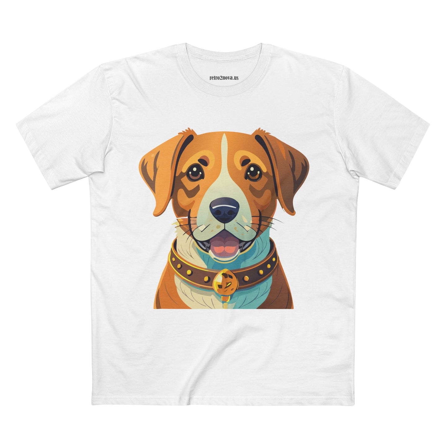 Retro2Nova Unisex Dog Shirt Premium Cotton Tee With Original Art Design Animal Print For Everyday Comfort