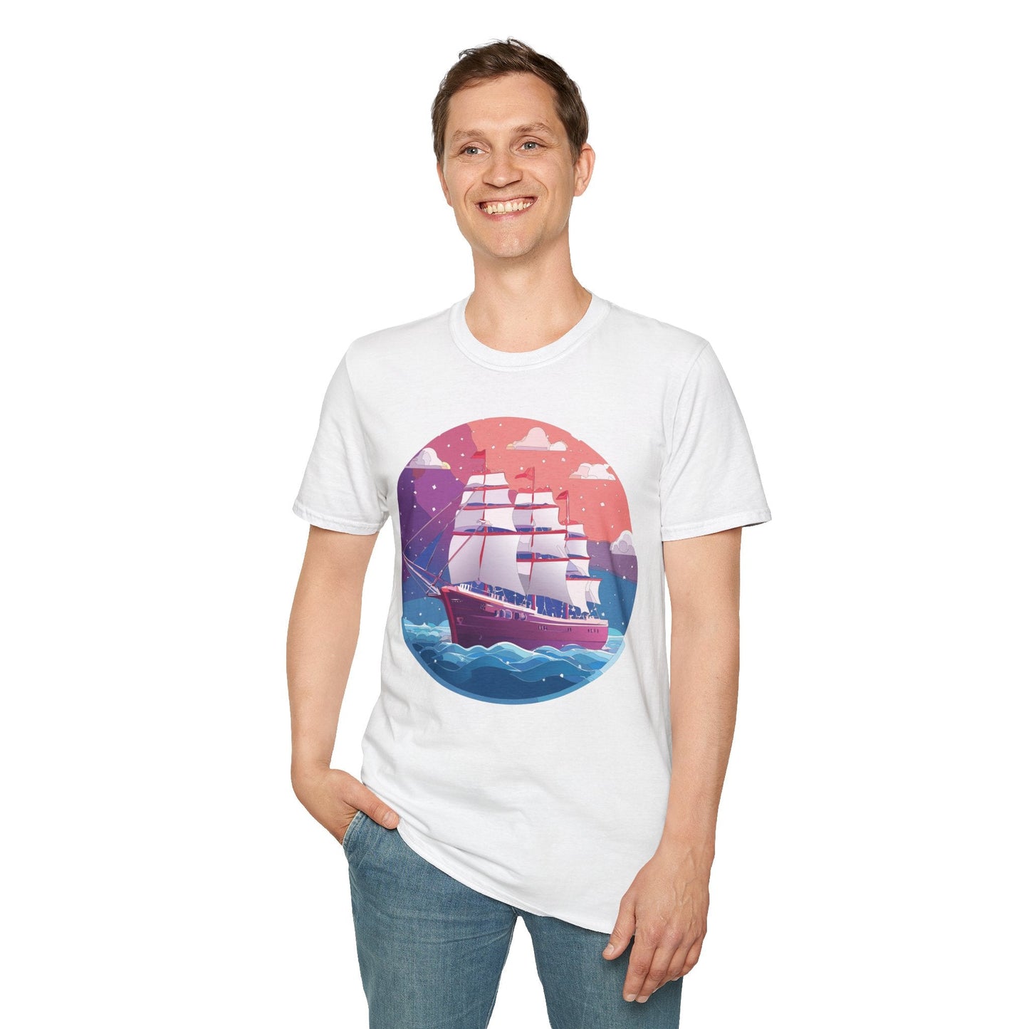 Unisex Gildan Softstyle 64000 T Shirt Ship Frigate Vessel Tee For Maritime Enthusiasts