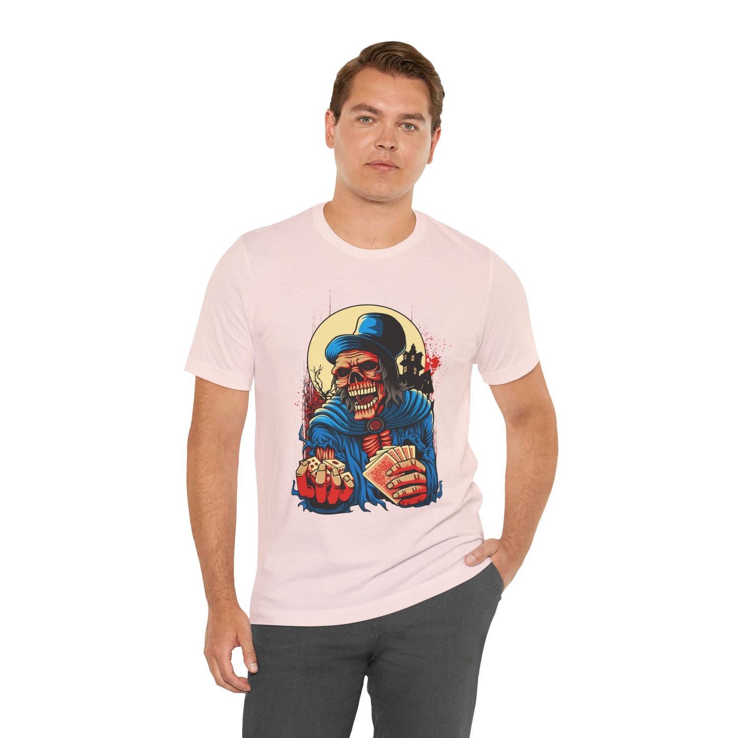 Skull Graphic Design Tee, Skull Shirt, Vintage Tees, Art Design T-Shirt, Graphic Tee, Art Shirts - 1