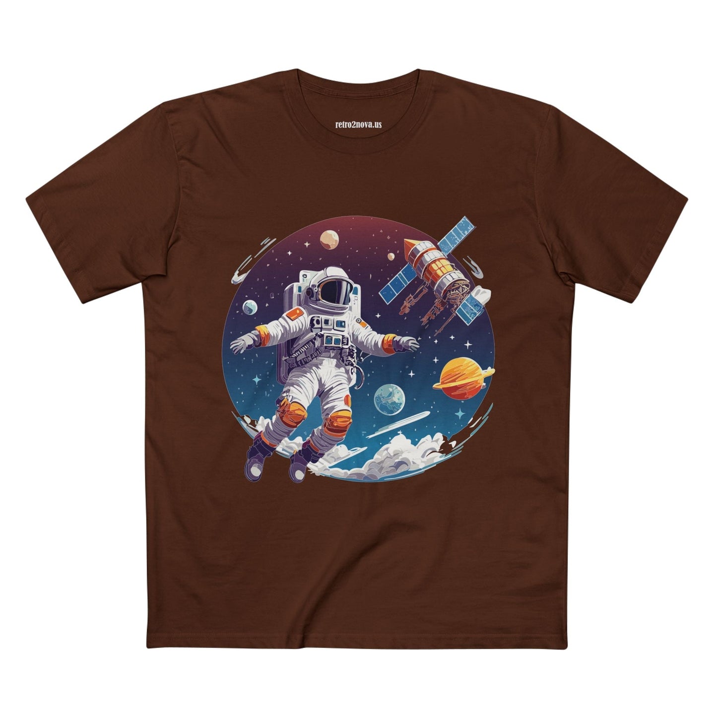 Cosmos Astronaut Shirt CS34 Unisex Premium Cotton Staple Tee With Original Art Design Retro2Nova