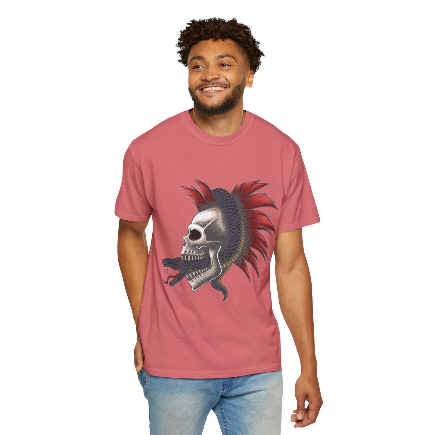 Unisex Cotton Tee Shirt with Skull