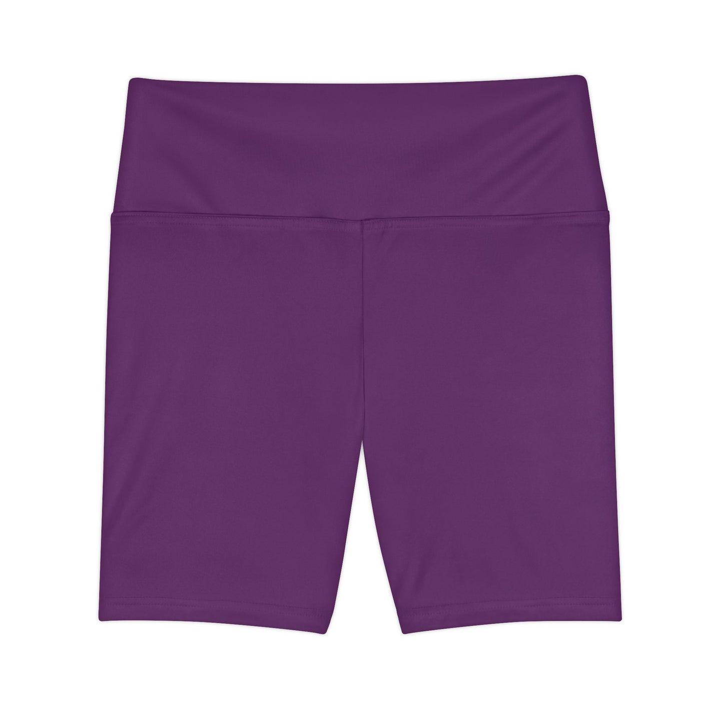Velvet Purple Women's Workout Shorts — Solid High-Waist Biker Shorts for Exercise & Everyday Wear