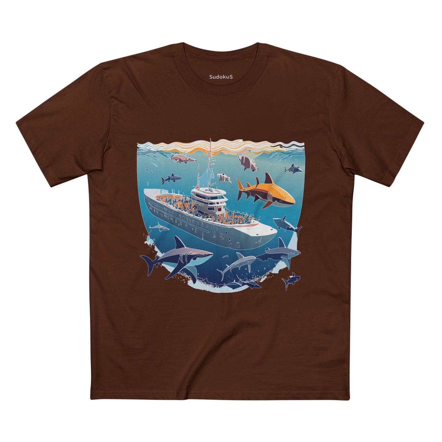 Ocean Coast Graphic Unisex 100 Cotton Staple Tee 9