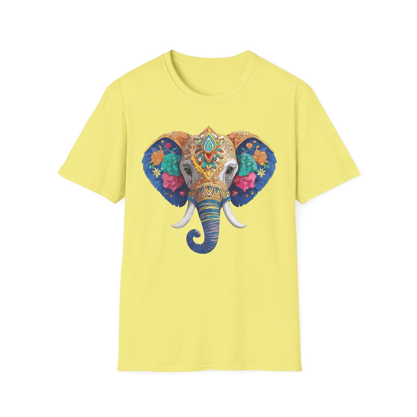 Elephant T Shirt Unisex Gildan Softstyle 64000 100 Percent Cotton Graphic Animal Tee