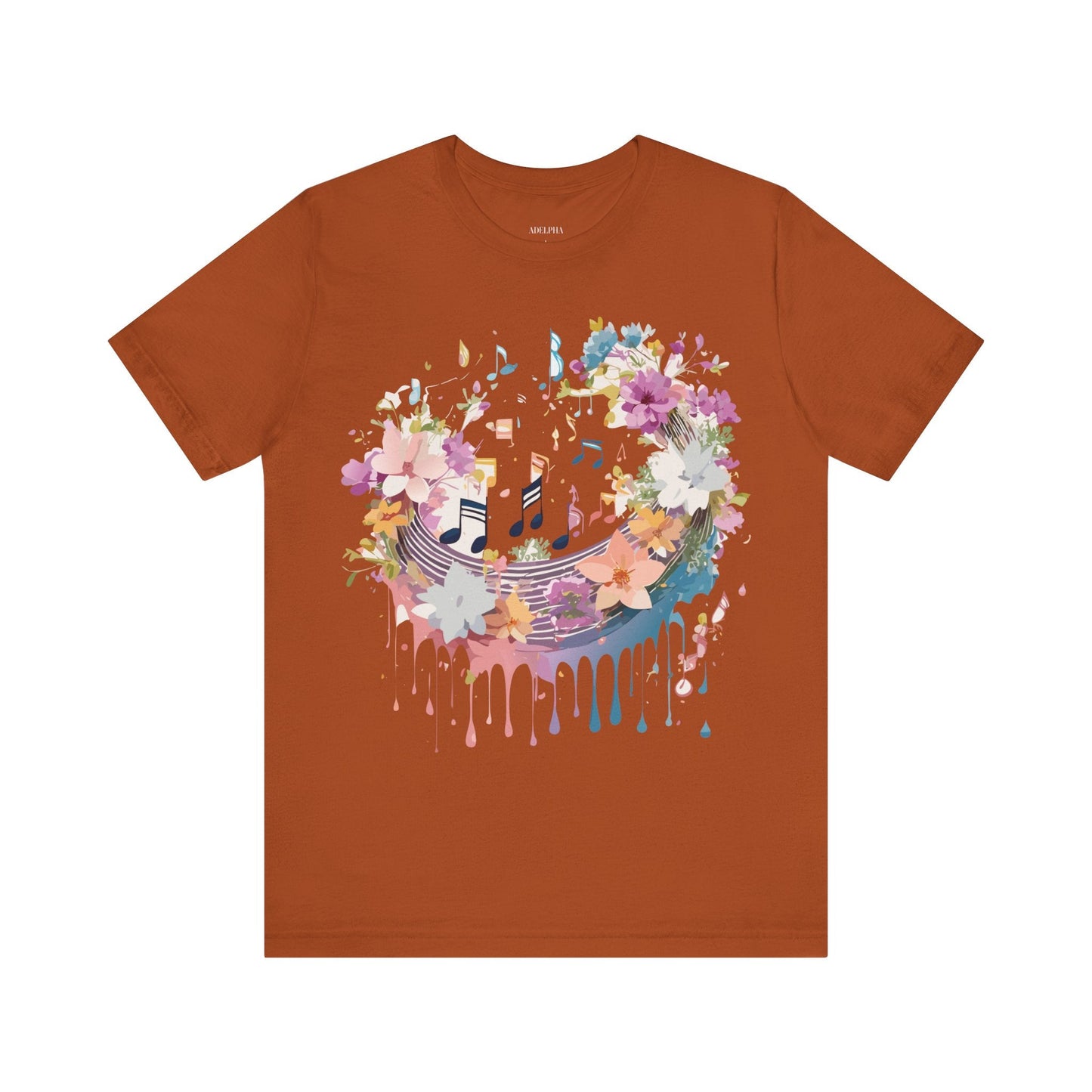 Adelpha Music T Shirt Unisex Graphic Tee With Vintage Inspired Artwork Short Sleeve