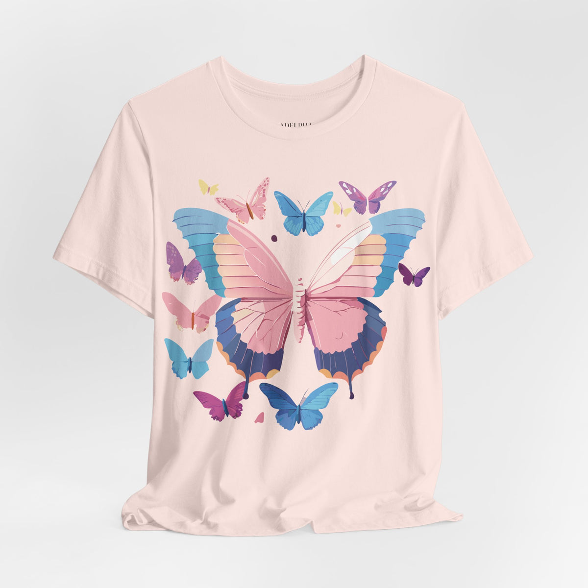 Butterfly Graphic Unisex Cotton Bella+Canvas Tee with Art Design n19