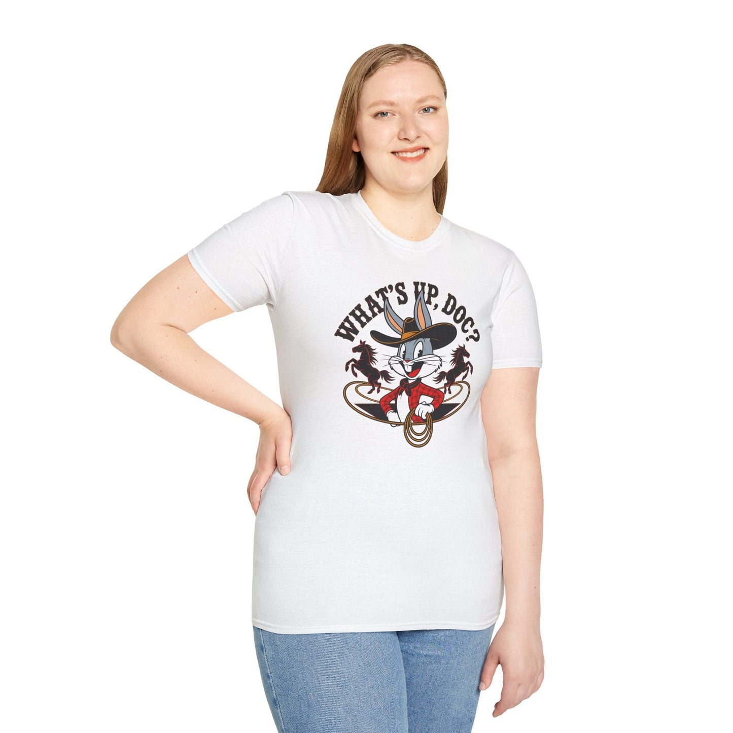 Bugs Bunny Shirt Unisex Cartoon T Shirt With Animation Design Softstyle Gildan 64000