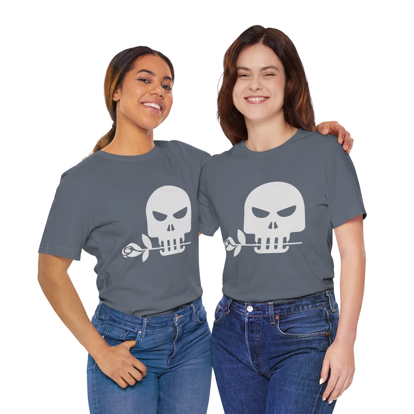 Unisex Cotton Tee Shirt with Skull