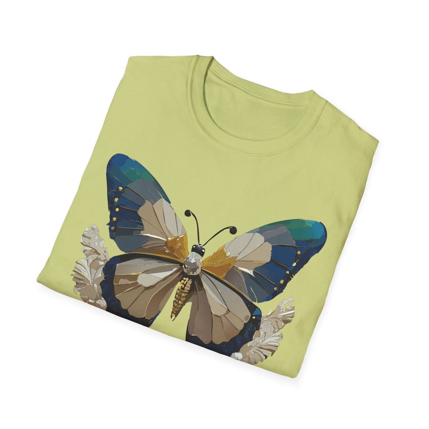 Butterfly Themed Unisex T Shirt With Monarch Design Gildan Softstyle 64000 Premium Ring Spun Cotton