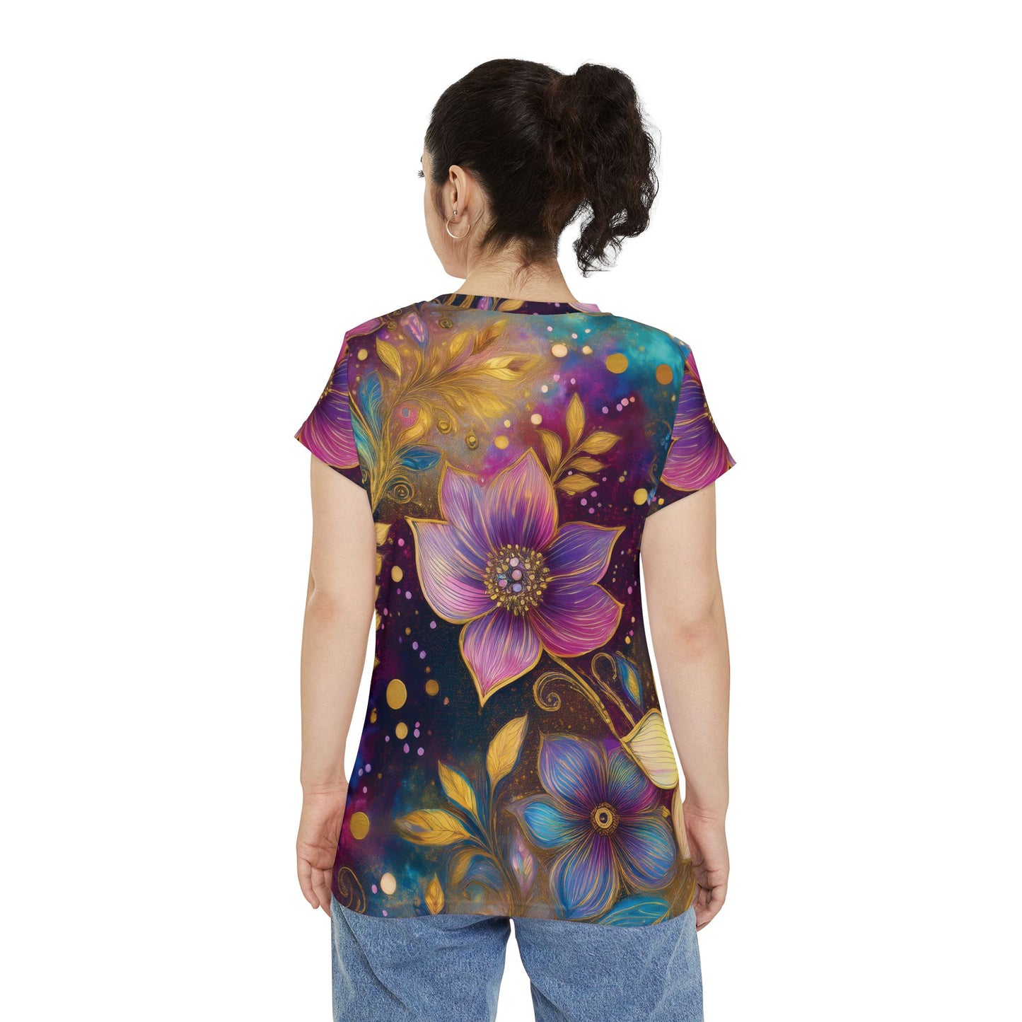 Camisa Poly-Span con estampados florales