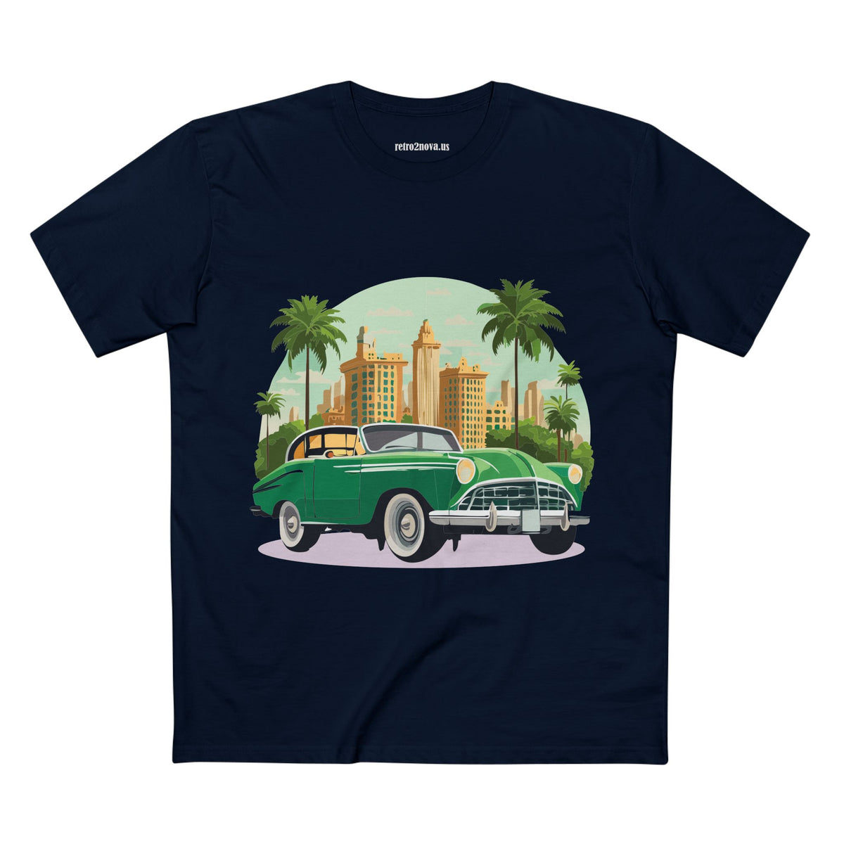 Retro Car Vintage Graphic Tee Staple Unisex 100 Cotton Tee Shirt - RC-18