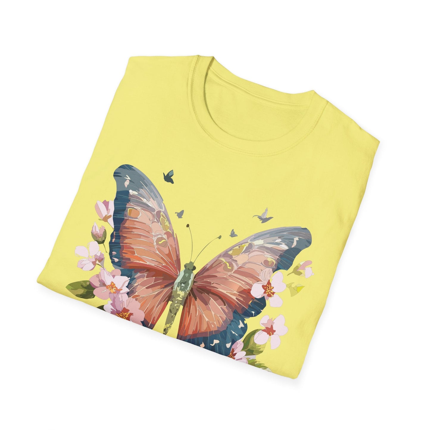 Unisex Monarch Butterfly T Shirt Softstyle 64000 Gildan Ring Spun Cotton Tee Lightweight Comfort
