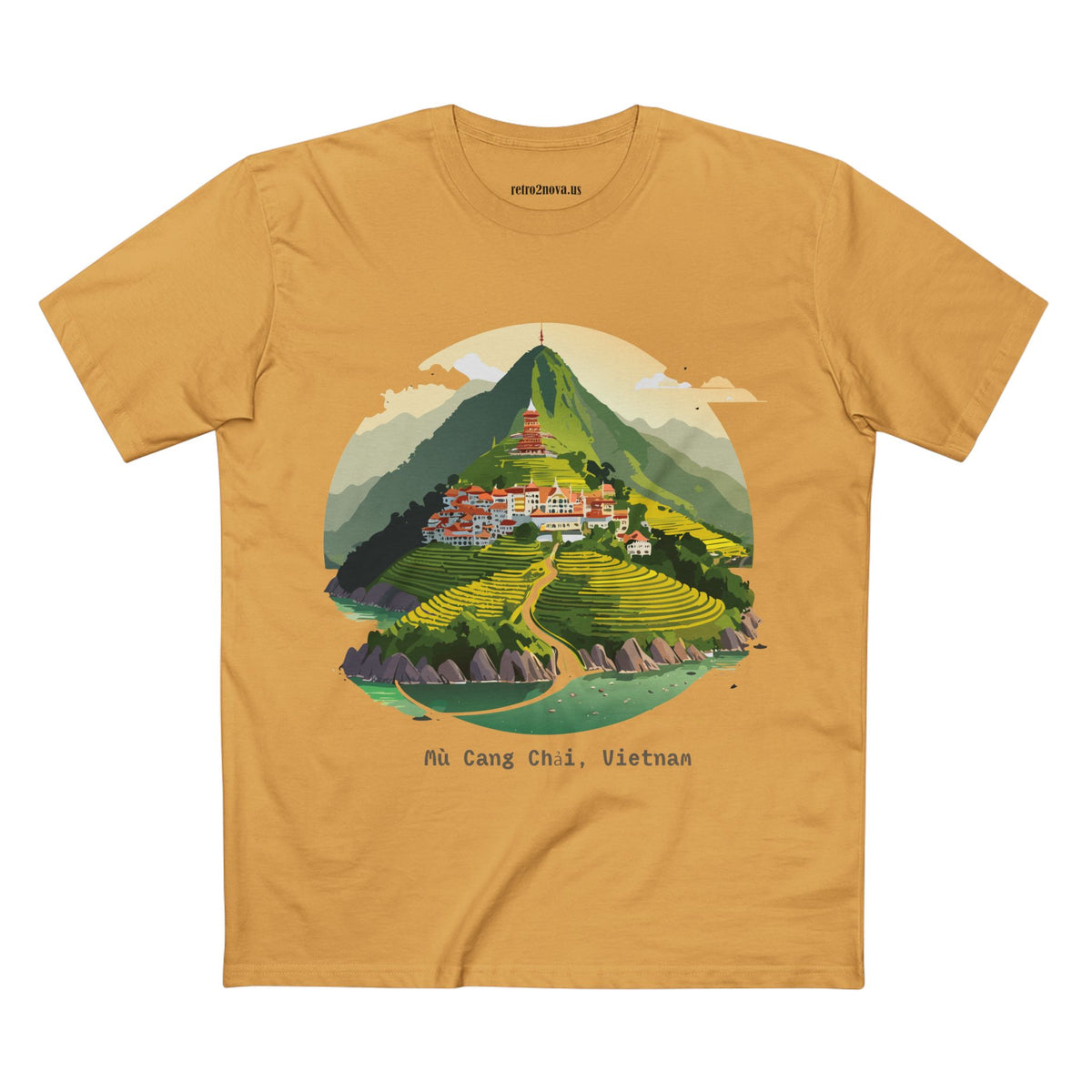 Mu Cang Chai Vietnam landscape tee | Sapa rice terraces mountain village