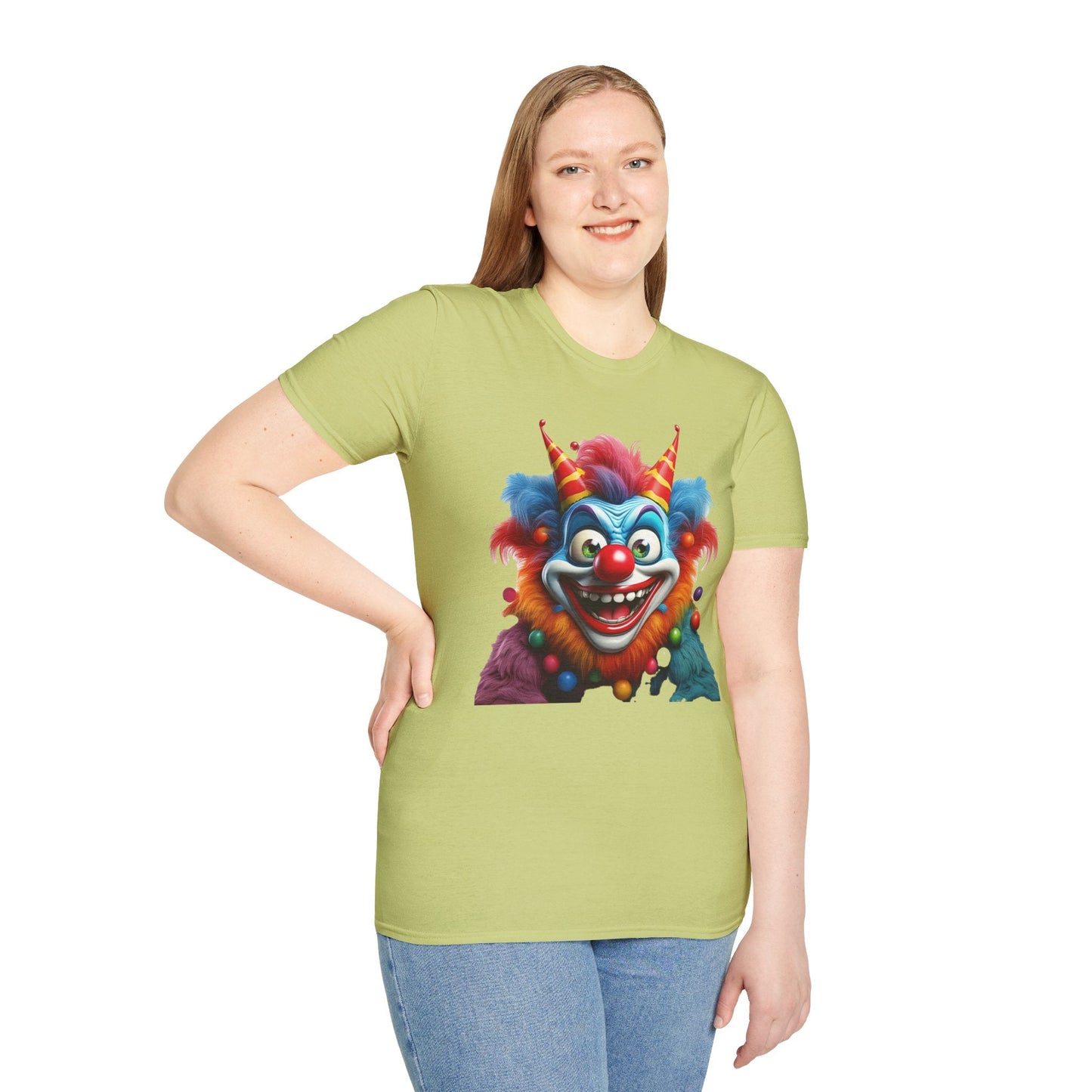Clown Shirt For Men And Women Funny Circus Tee Scary Man Shirt Unisex Softstyle Tee