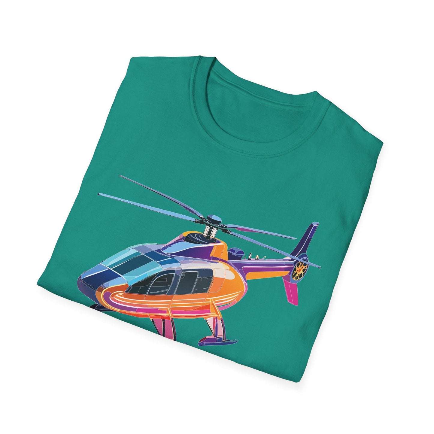 Chopper Helicopter Shirt Unisex Tee Gildan Softstyle 64000 Lightweight 100 Percent Cotton