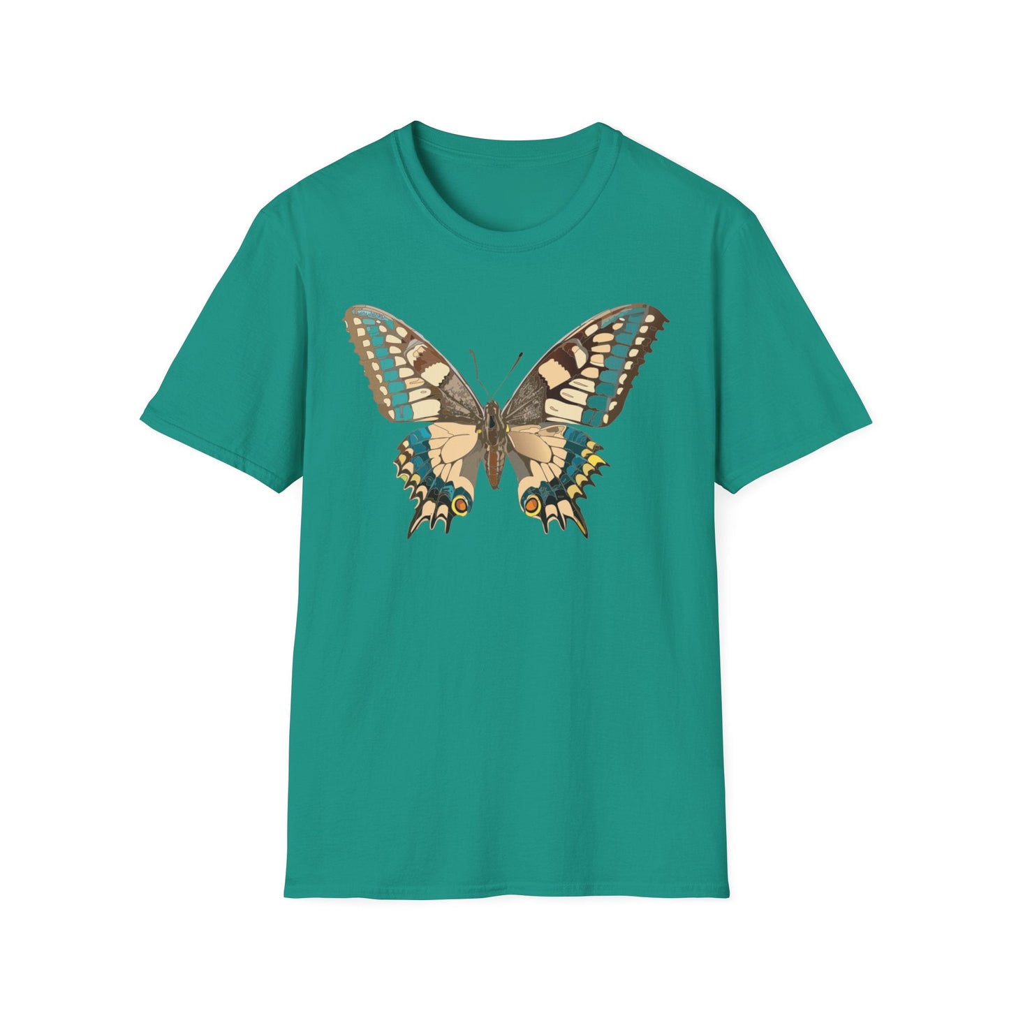 Unisex Butterfly T Shirt Softstyle 64000 Ring Spun Cotton Lightweight Tee Breathable Everyday Comfort