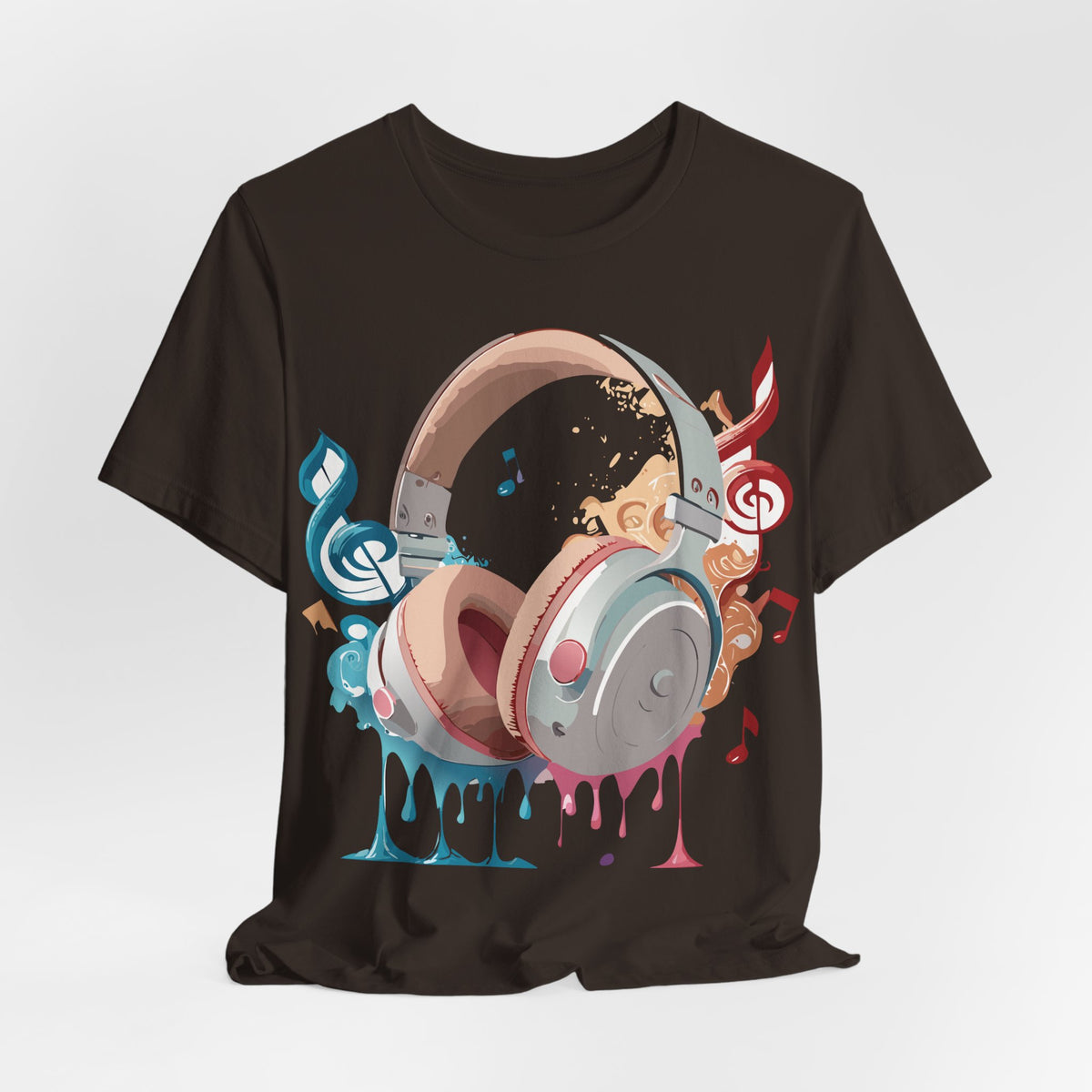 Music Graphic Unisex Cotton Bella+Canvas Tee with Art Design n156
