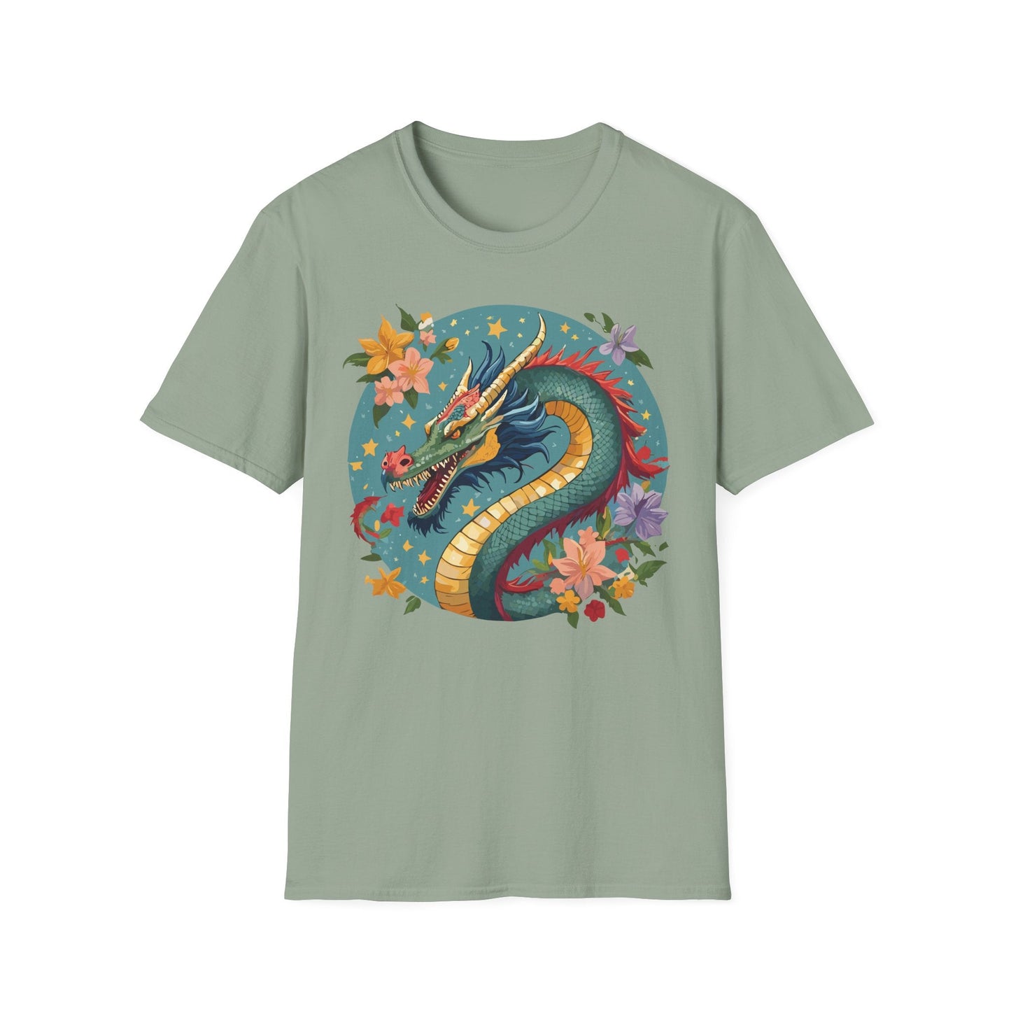 Dragon Graphic Unisex 100 Cotton Tee with Animal Artwork Design 11