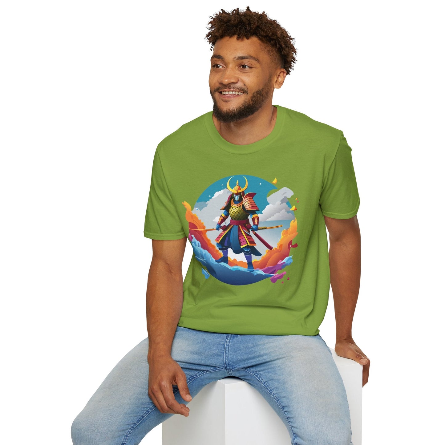 Samurai Shirt Unisex Gildan Softstyle 64000 Tee 100 Percent Ring Spun Cotton Lightweight