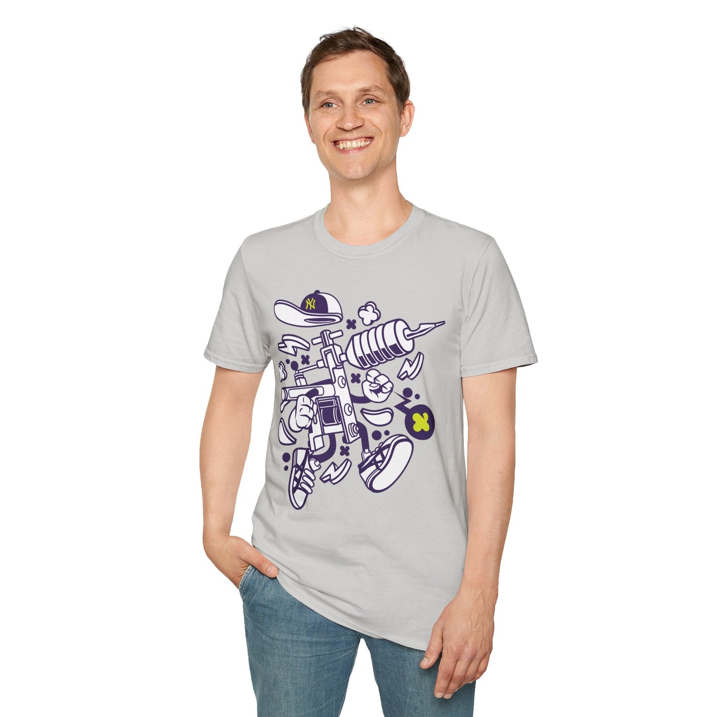 Cartoon Animation T Shirt Funny Tee Shirt Unisex Gildan Softstyle 64000 100 Percent Ring Spun Cotton