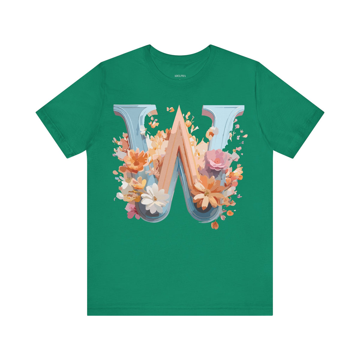 Letter W Graphic Unisex Cotton Bella+Canvas Tee with Art Letter Design