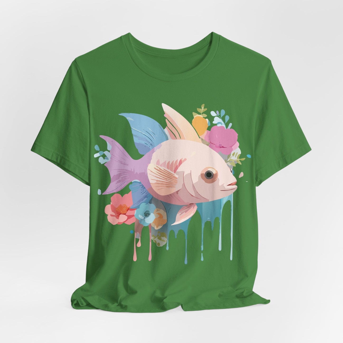 Adelpha Fish Graphic Tee Unisex Jersey Short Sleeve Vintage Art Design Tee Shirt Premium Quality