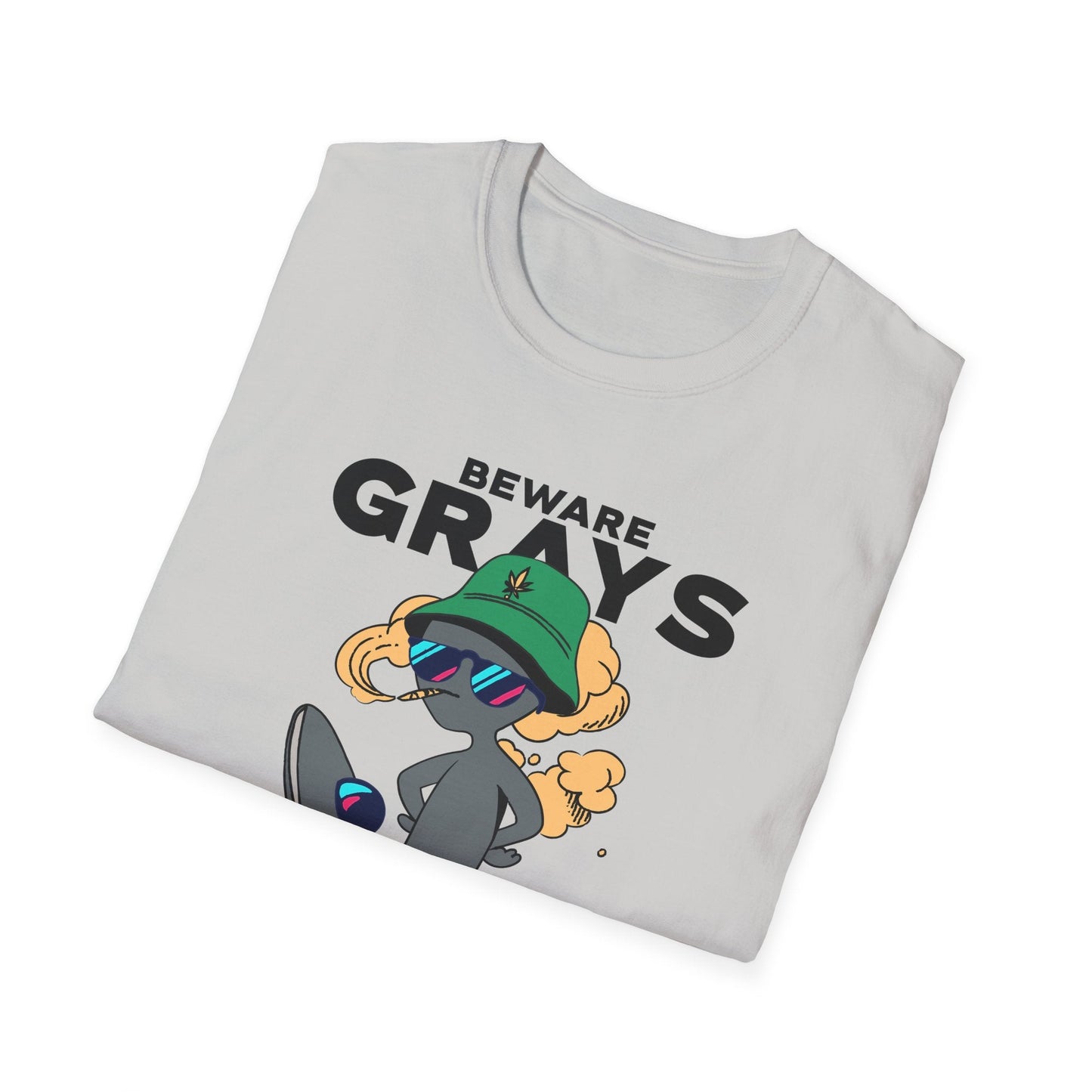 Funny Aliens UFO Graphic Unisex Cotton T-Shirt  18