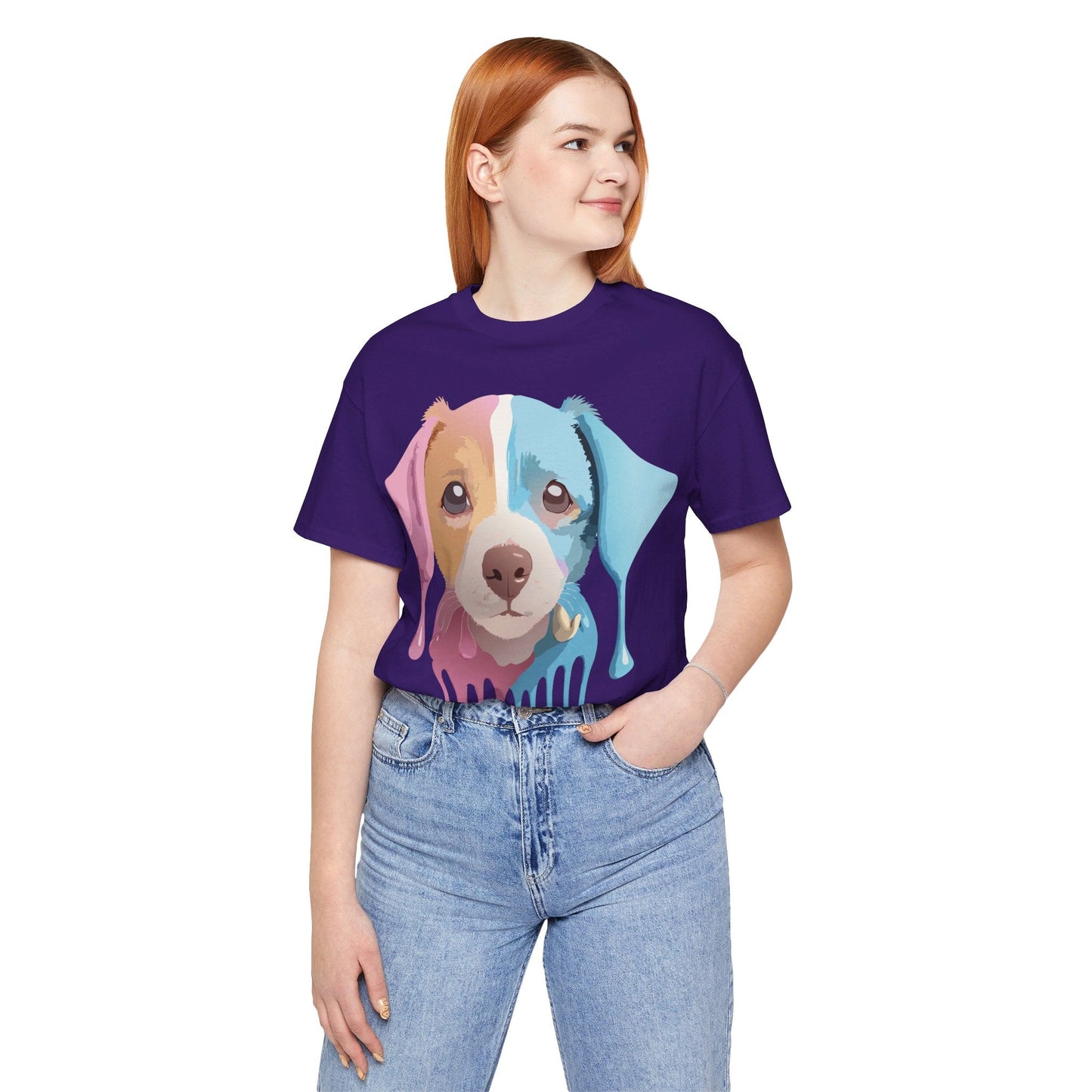 Vintage Inspired Dog Graphic Tee Unisex Jersey Short Sleeve Premium Adelpha Art Design