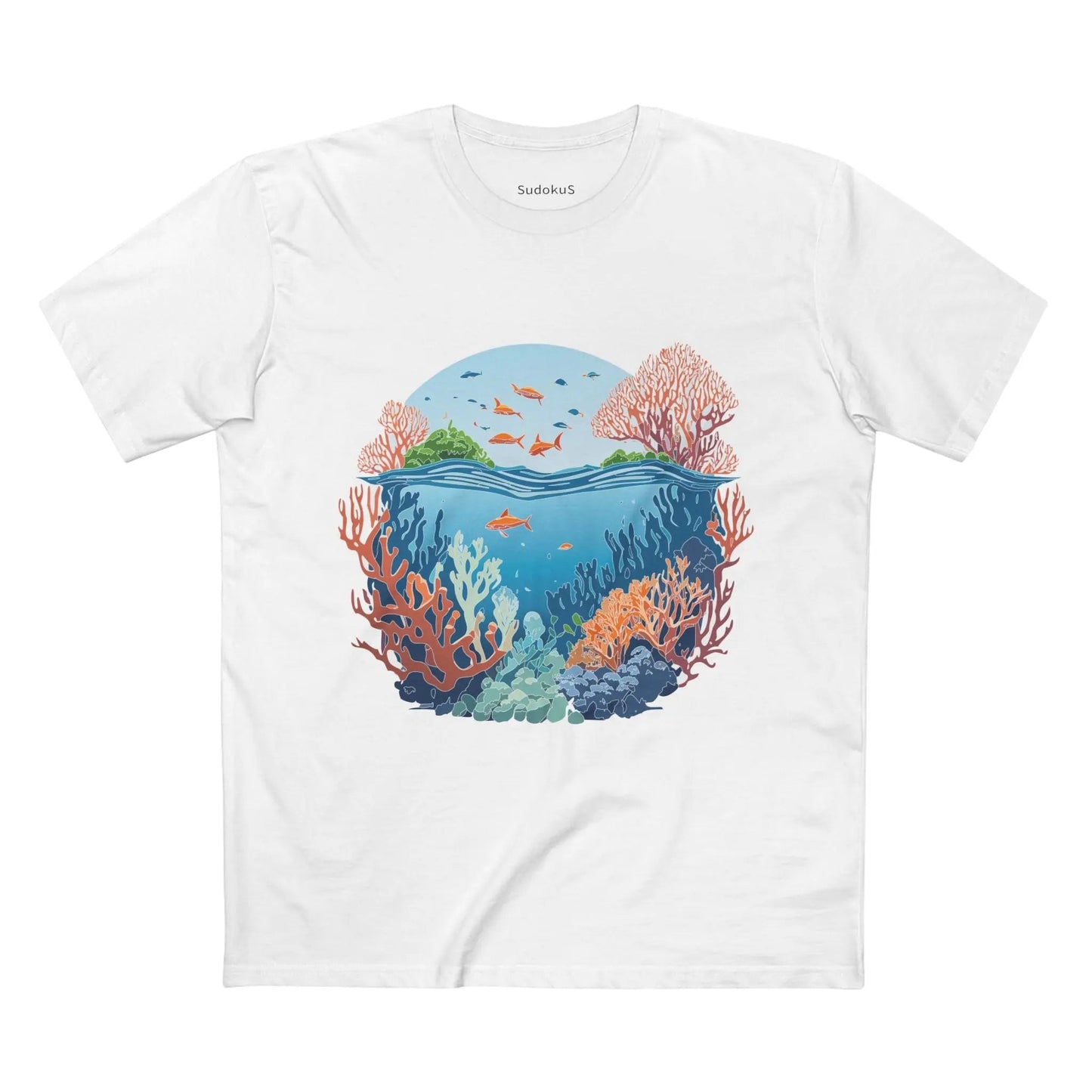 Ocean Coast Graphic Unisex 100 Cotton Staple Tee 2